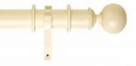 SOLID WOOD PLAIN BALL CURTAIN POLE